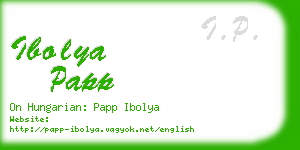 ibolya papp business card